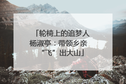 轮椅上的追梦人杨淑亭：带领乡亲“飞”出大山