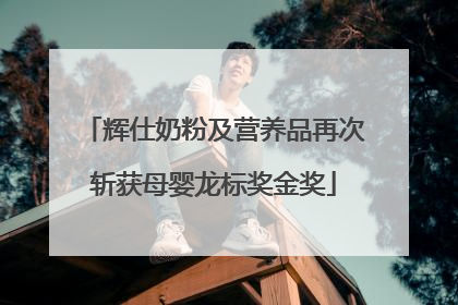 辉仕奶粉及营养品再次斩获母婴龙标奖金奖