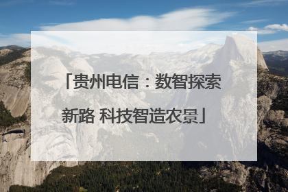 贵州电信：数智探索新路 科技智造农景