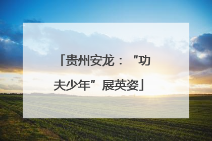 贵州安龙：“功夫少年”展英姿