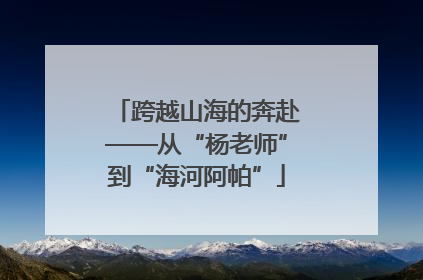 跨越山海的奔赴——从“杨老师”到“海河阿帕”