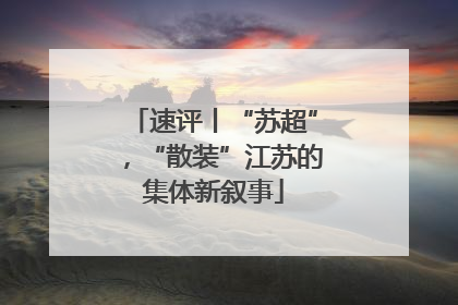 速评丨“苏超”，“散装”江苏的集体新叙事