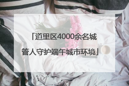 道里区4000余名城管人守护端午城市环境