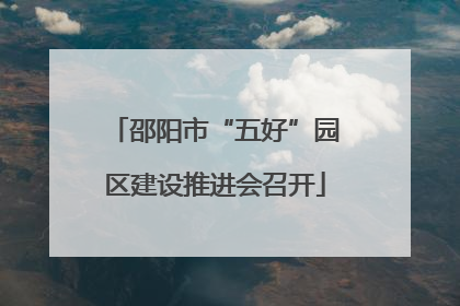 邵阳市“五好”园区建设推进会召开