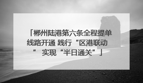 郴州陆港第六条全程提单线路开通 践行“区港联动” 实现“半日通关”