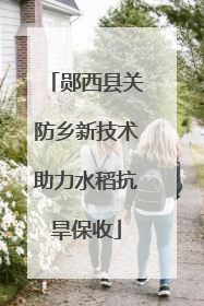郧西县关防乡新技术助力水稻抗旱保收