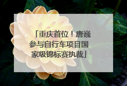 重庆首位！唐巍参与自行车项目国家级锦标赛执裁