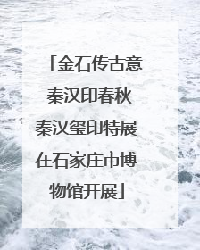 金石传古意 秦汉印春秋秦汉玺印特展在石家庄市博物馆开展