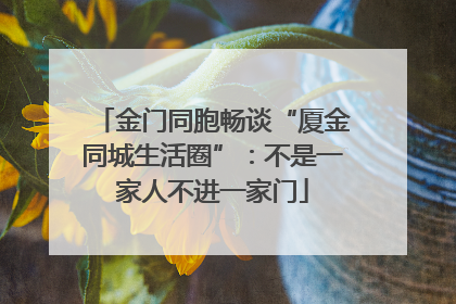金门同胞畅谈“厦金同城生活圈”：不是一家人不进一家门