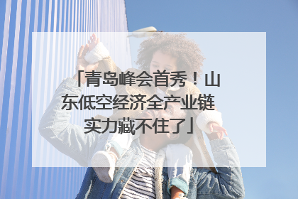 青岛峰会首秀！山东低空经济全产业链实力藏不住了