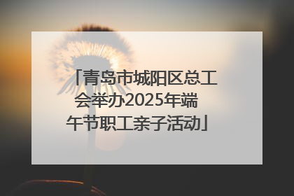 青岛市城阳区总工会举办2025年端午节职工亲子活动