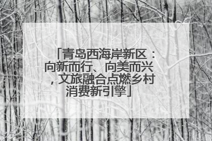 青岛西海岸新区:向新而行、向美而兴,文旅融合点燃乡村消费新引擎