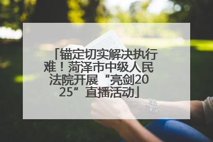 锚定切实解决执行难！菏泽市中级人民法院开展“亮剑2025”直播活动