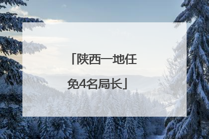 陕西一地任免4名局长