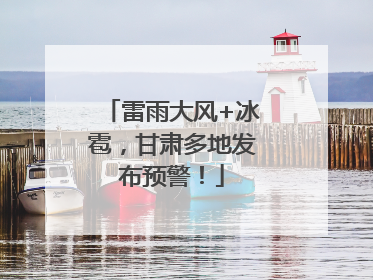 雷雨大风+冰雹，甘肃多地发布预警！