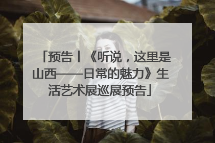 预告丨《听说，这里是山西——日常的魅力》生活艺术展巡展预告