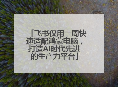 飞书仅用一周快速适配鸿蒙电脑，打造AI时代先进的生产力平台