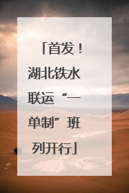 首发！湖北铁水联运“一单制”班列开行