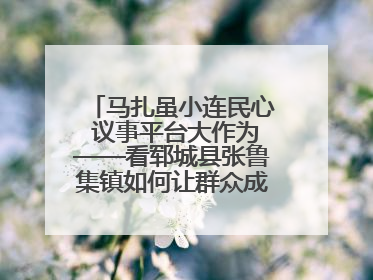 马扎虽小连民心 议事平台大作为——看郓城县张鲁集镇如何让群众成为乡村治理主角