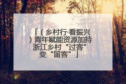 （乡村行·看振兴）青年赋能资源加持 浙江乡村“过客”变“留客”