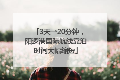 3天→20分钟，阳逻港国际航线靠泊时间大幅缩短