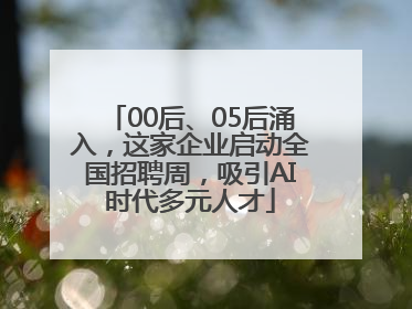 00后、05后涌入，这家企业启动全国招聘周，吸引AI时代多元人才