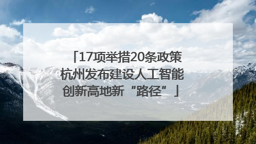 17项举措20条政策 杭州发布建设人工智能创新高地新“路径”