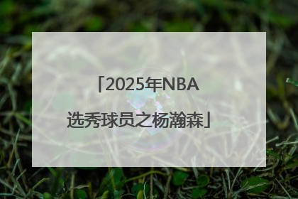 2025年NBA选秀球员之杨瀚森