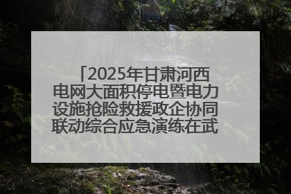 2025年甘肃河西电网大面积停电暨电力设施抢险救援政企协同联动综合应急演练在武威成功举行