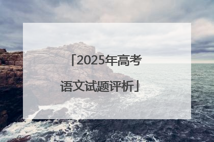 2025年高考语文试题评析
