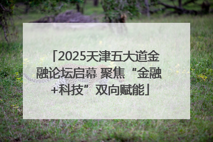 2025天津五大道金融论坛启幕 聚焦“金融+科技”双向赋能
