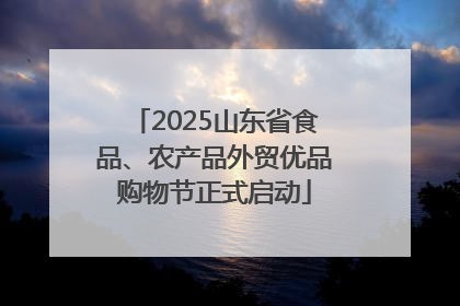 2025山东省食品、农产品外贸优品购物节正式启动