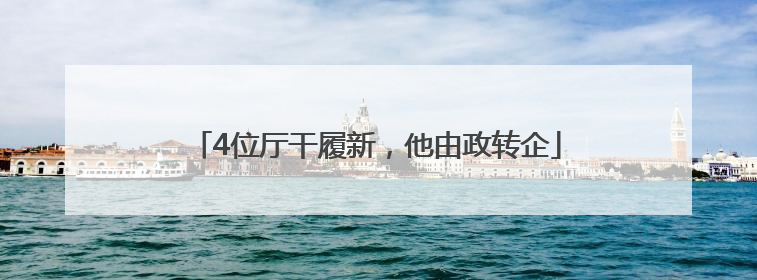 4位厅干履新，他由政转企