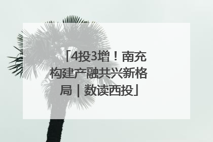 4投3增！南充构建产融共兴新格局｜数读西投