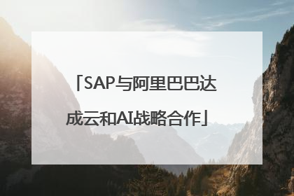 SAP与阿里巴巴达成云和AI战略合作