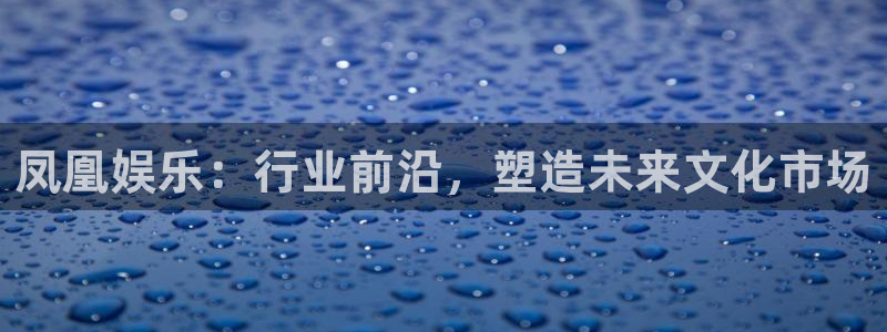 极悦平台平台官网入口：凤凰娱乐：行业前沿，塑造未来文化市场